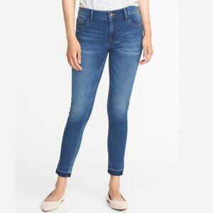 NWT Old Navy Mid-Rise Rockstar Released-Hem Super Skinny Jeans Women TALL 10